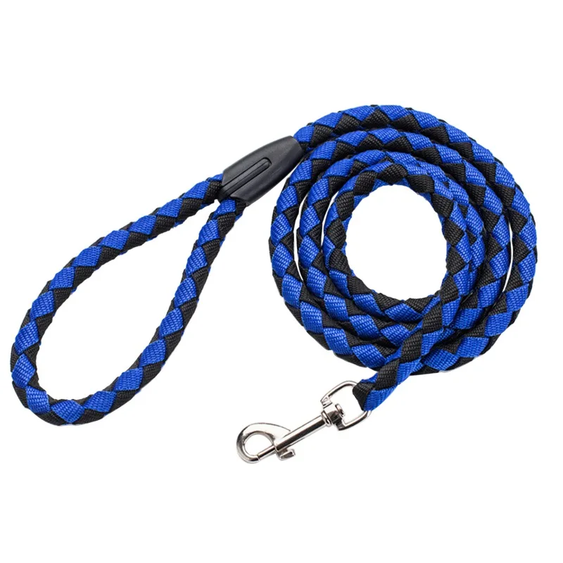 2 Way Braided Nylon Dual Dog Leash Double Lead Rope Strong Pet Leash Walking Running Leads For Couplers With Soft Padded Handle 