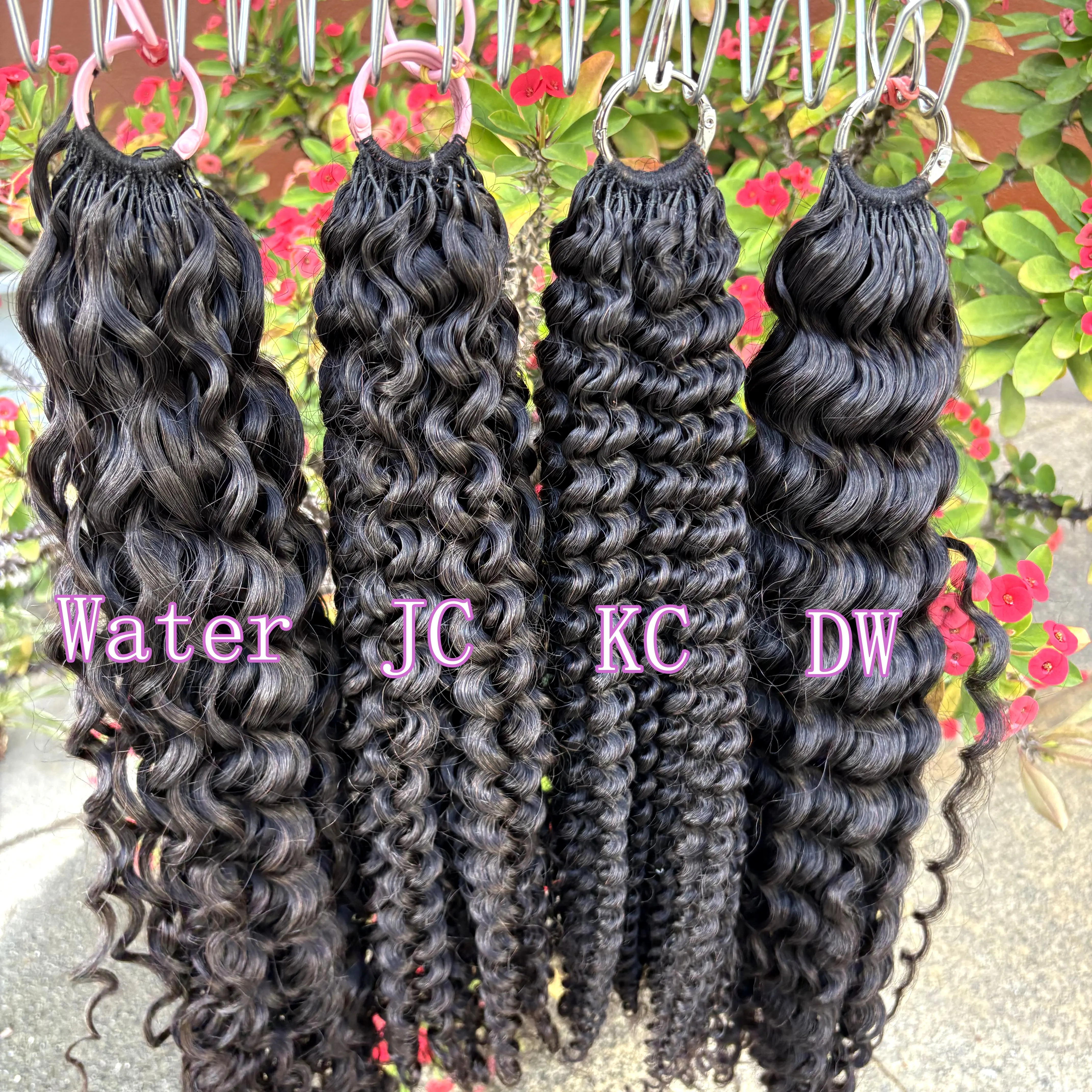 Deep Wave Knotless Pre-Separated Crochet Hair Extensions Human Hair Kinky Curly Crochet Feather Human Hair Extensions 100g/Pack 2