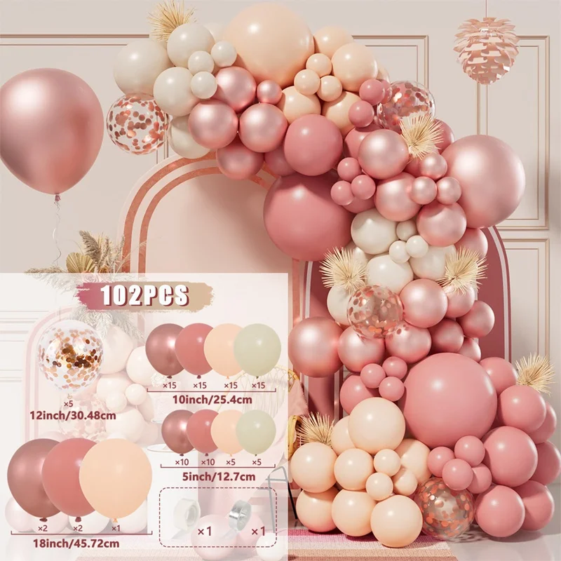 Guirlande De Ballons Pastel 131 Pièces Contient Des Décorations De