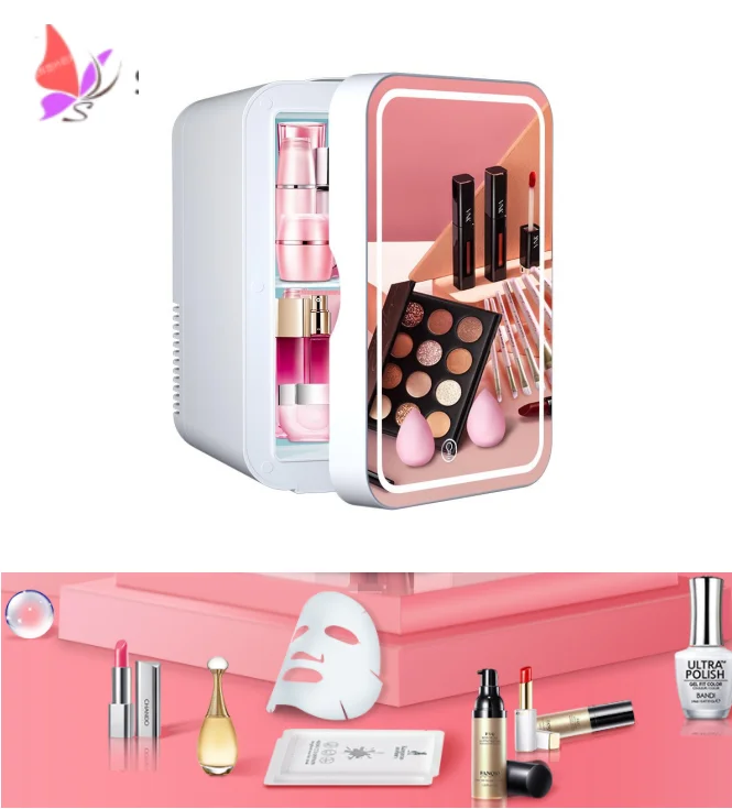 Beauty Cosmetic Portable Makeup Refrigerator Mini Fridge Custom Logo Pink Makeup Fridge