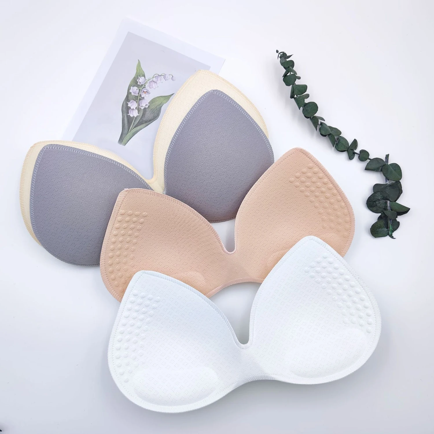 

Push Up Swimsuit Pad Insert Chest Padded Bikini Padded Bra Enhancer Sponge Padded Body-fitted Colorful Soft Comfort Bra Pad