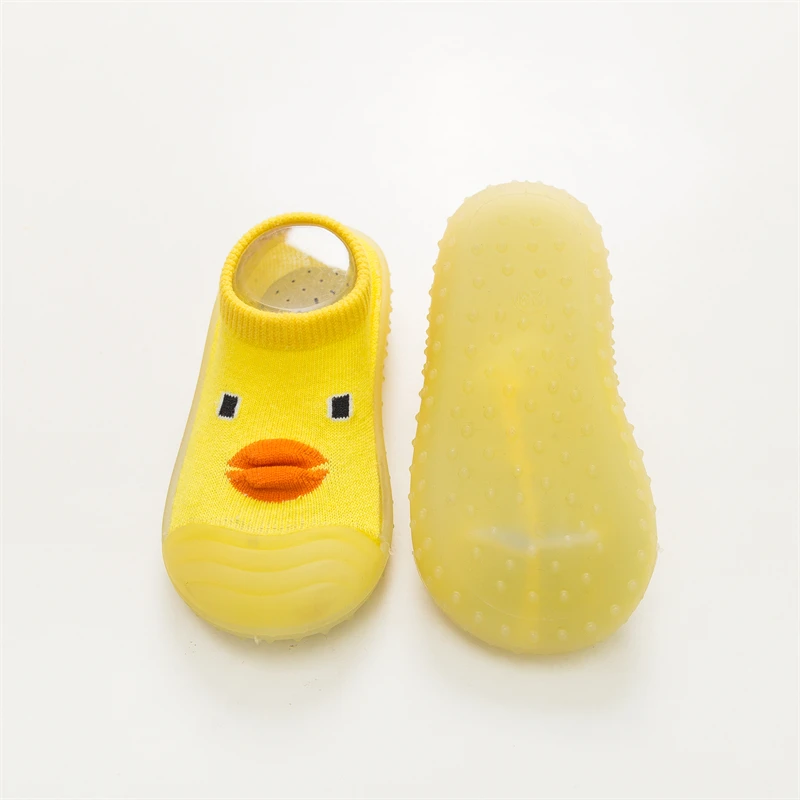 Spring Summer Baby Shoes Socks With Rubber Soles For Toddlers Shoe Anti Slip Duck Animals Home Slippers Soft First Walker