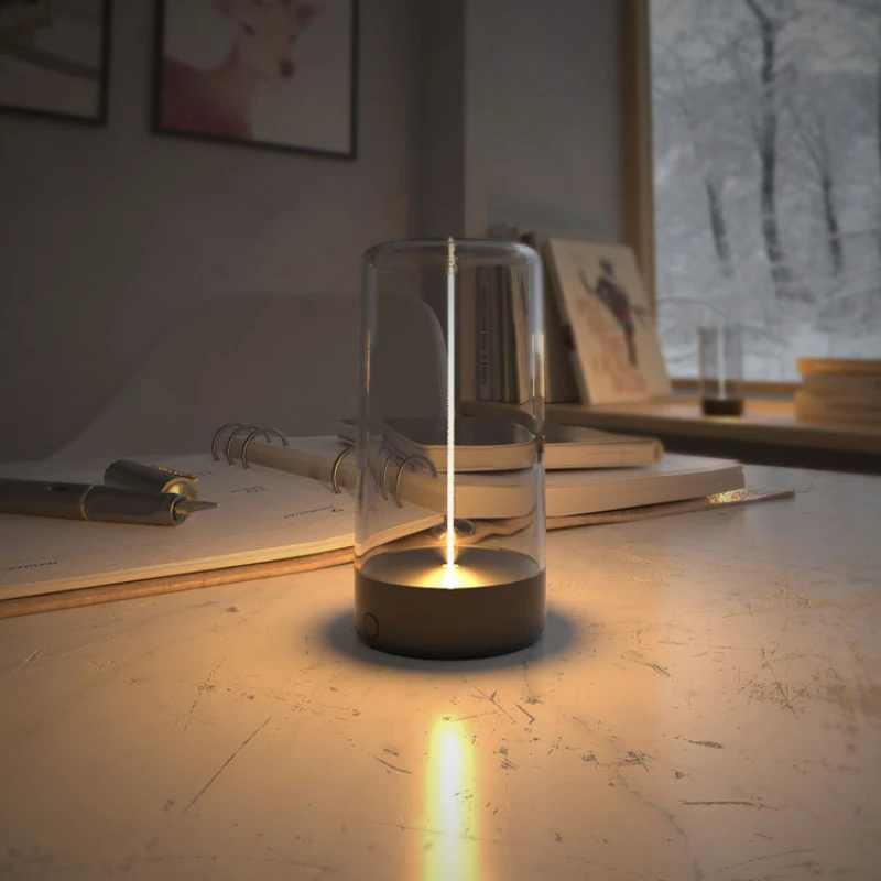 Cordless Table Lamp Magnetic Filament Movable Minimalist Table Lamp With 3 Levels Touch Dimmable Rechargeable Nightstand Lights 5