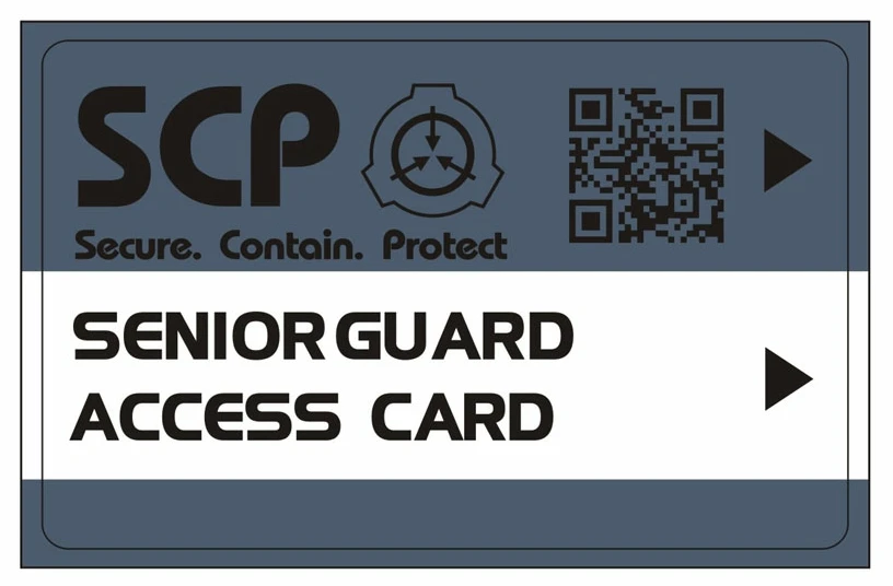 Scp Foundation Guard Secret Pvc Hardcard Special Logo Cosplay