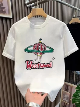 T-shirt Estiva 2026 di Alta Qualità con Stampa Cartoon, Girocollo e Maniche Corte, Trendy per Uomo e Donna