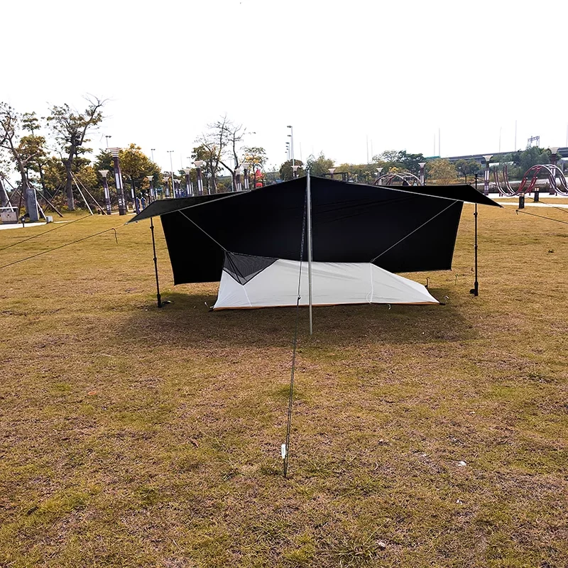 Black glue sun block Camping Tarp Portable Lightweight Waterproof Camping Tent Tarp, UV Protection Hammock Tarp