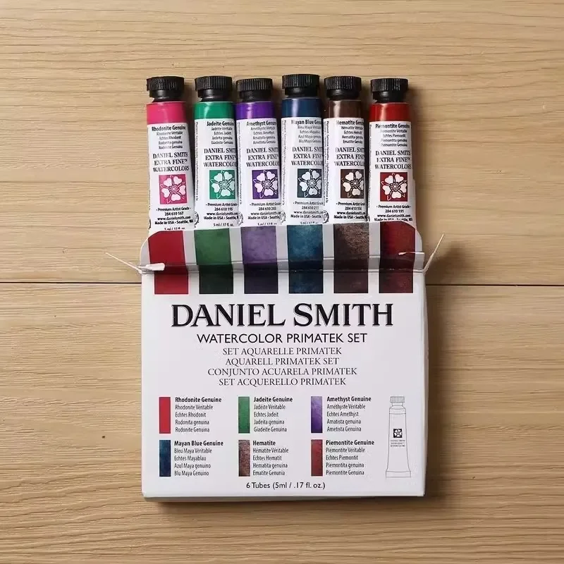 Daniel Smith Professional Artists 6 Colors 5ml Tube Watercolor Pigments Mineral Colors Essentials Starter Acuarelas Set