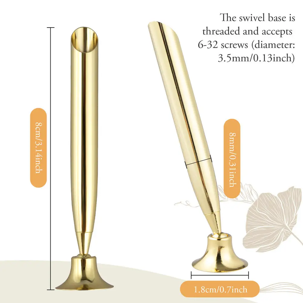 Pen Holder Stand Fixed Gel Pen Holder for Bank Hotel Counter Front Desk Signature Form Filling Sign Name Swivel Rod Rotating Holder