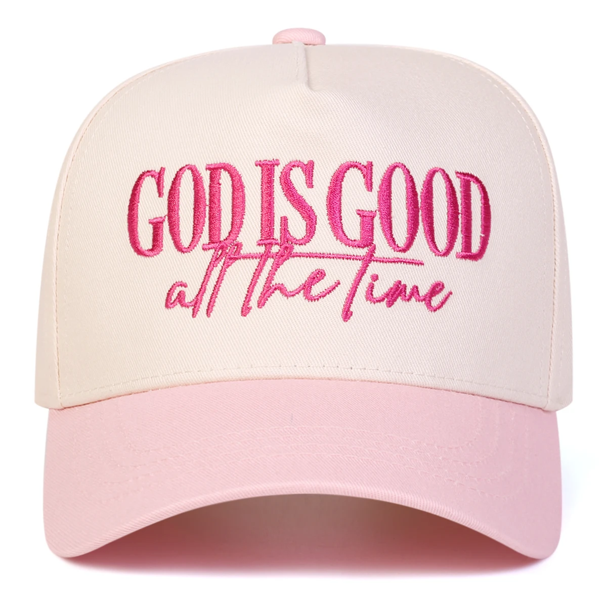 Unisex-Baseballmütze mit Stickerei „GOD IS GOOD ALL THE TIME“, für Frühling und Herbst, für den Außenbereich, verstellbar, Freizeitmütze, Sonnenschutzmütze, Sportmütze – Detail 4