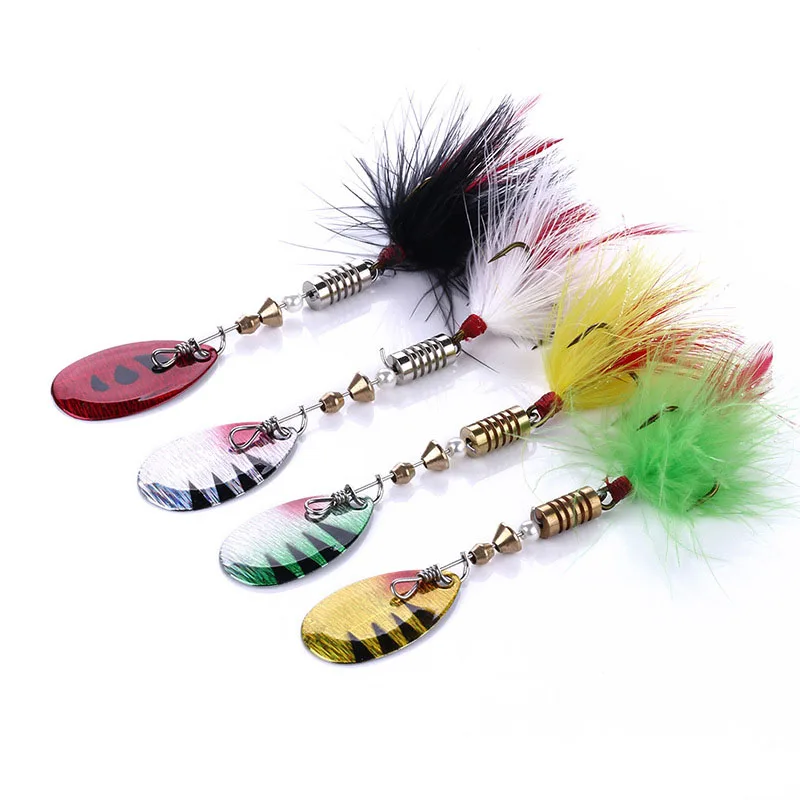 

1 шт., металлическая рыболовная приманка в виде ложки с блестками, 7 см, 5,5 г