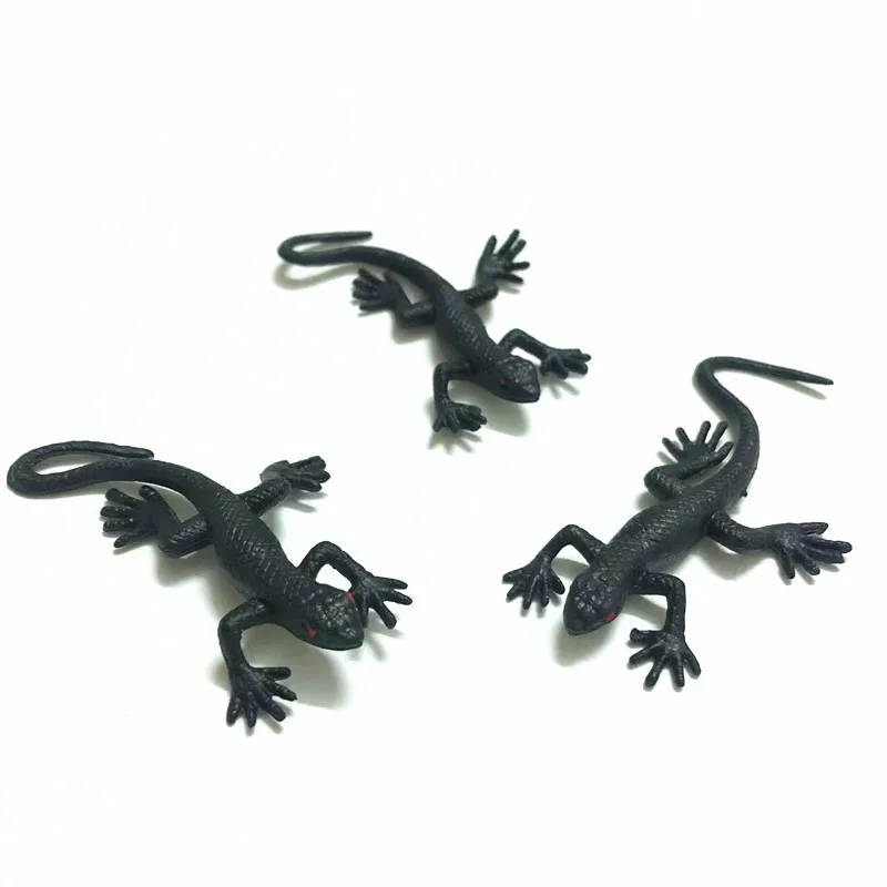 20Pcs Simulatlon Gecko Plastic Toys Halloween Decoration April Fool's Day Kids Trick or Treating Small Toys Lizard Gecko