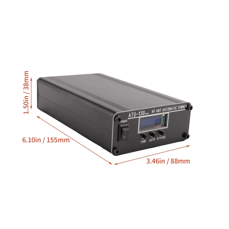 조립 ATU-130 플러스 ATU-130 + 1.8-50Mhz, 200W, 자동 안테나 튜너, OLED 디스플레이, 금속 케이스, ATU-100 업데이트, 신제품