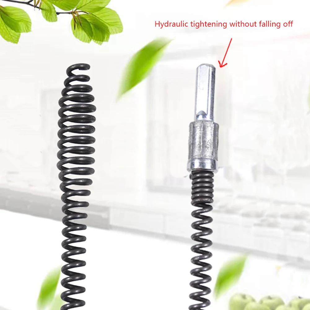1/2/3/4/5/8/10 Meter Drain Cleaner Pipe Dredging Tool Olive Shaped Head Anti-Rust Pipe Unclog Spring for Bathroom Kitchen Toilet