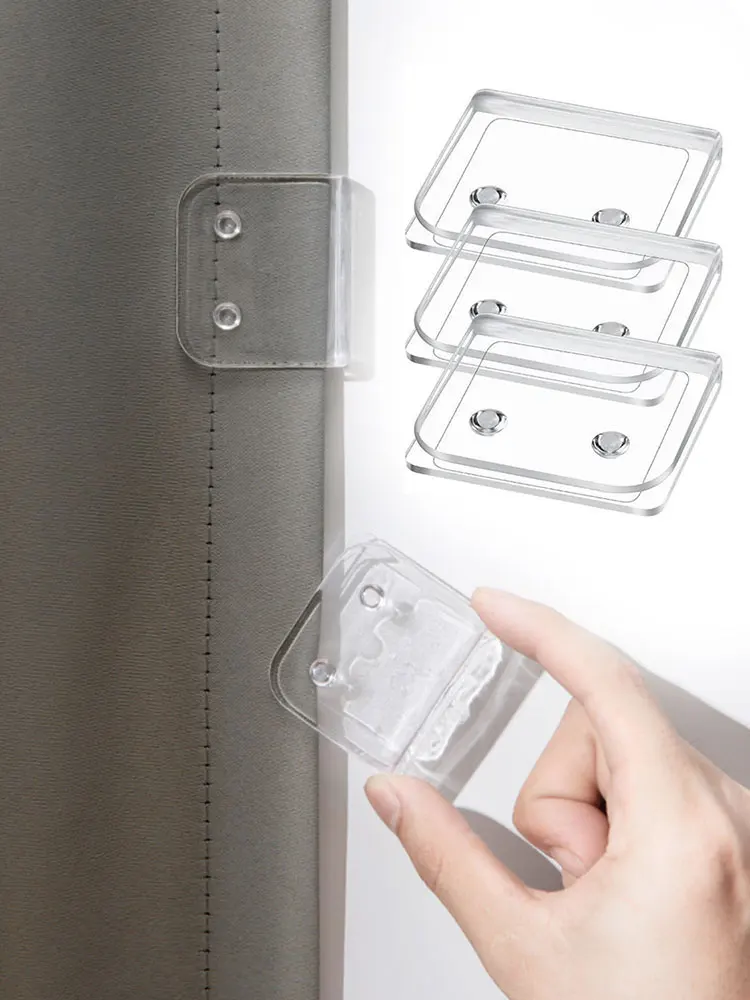 

1/4Pc Shower Curtain Clips Hooks Holder Anti Splash Spill Windproof Shower Curtain Clips For Side Of Shower Bathroom Accessories