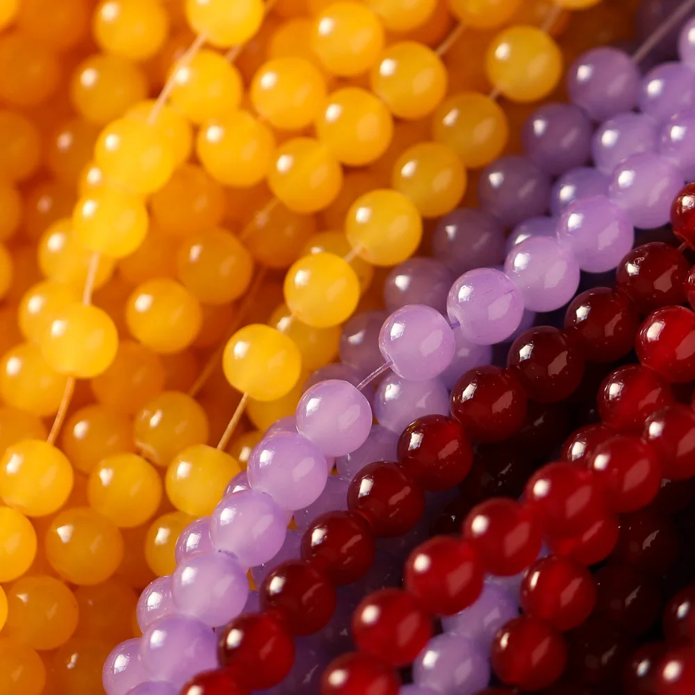 NBEADS Environ 64 Pcs Perles D'Apatite Naturelle, 6mm Perle Pierre Ronde Grade AB Apatite Perles