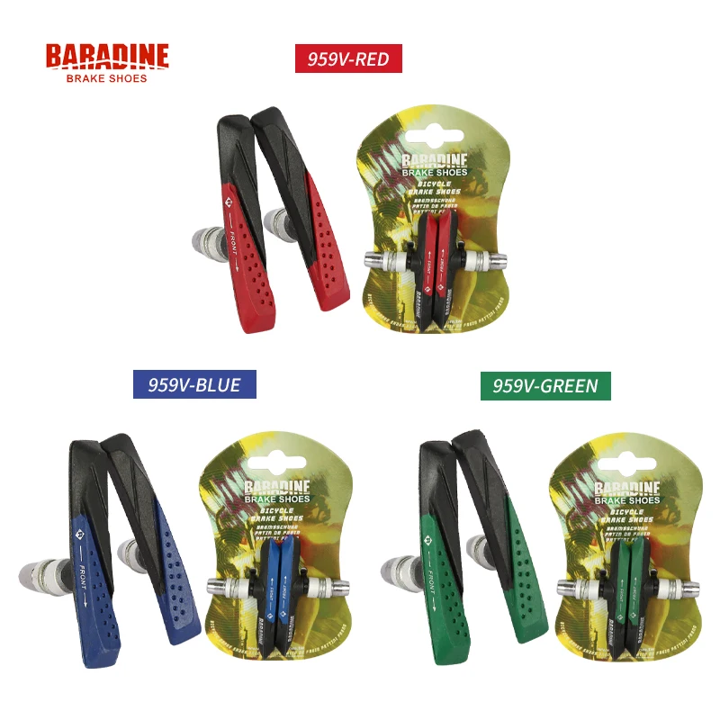 1 Paio Ganasce Freno Per Bicicletta Pastiglie Freno A V Prestazioni In Gomma Silenziosa Bremschuhe Patin De Frein Pattini Freno Mtb Ganasce Freno