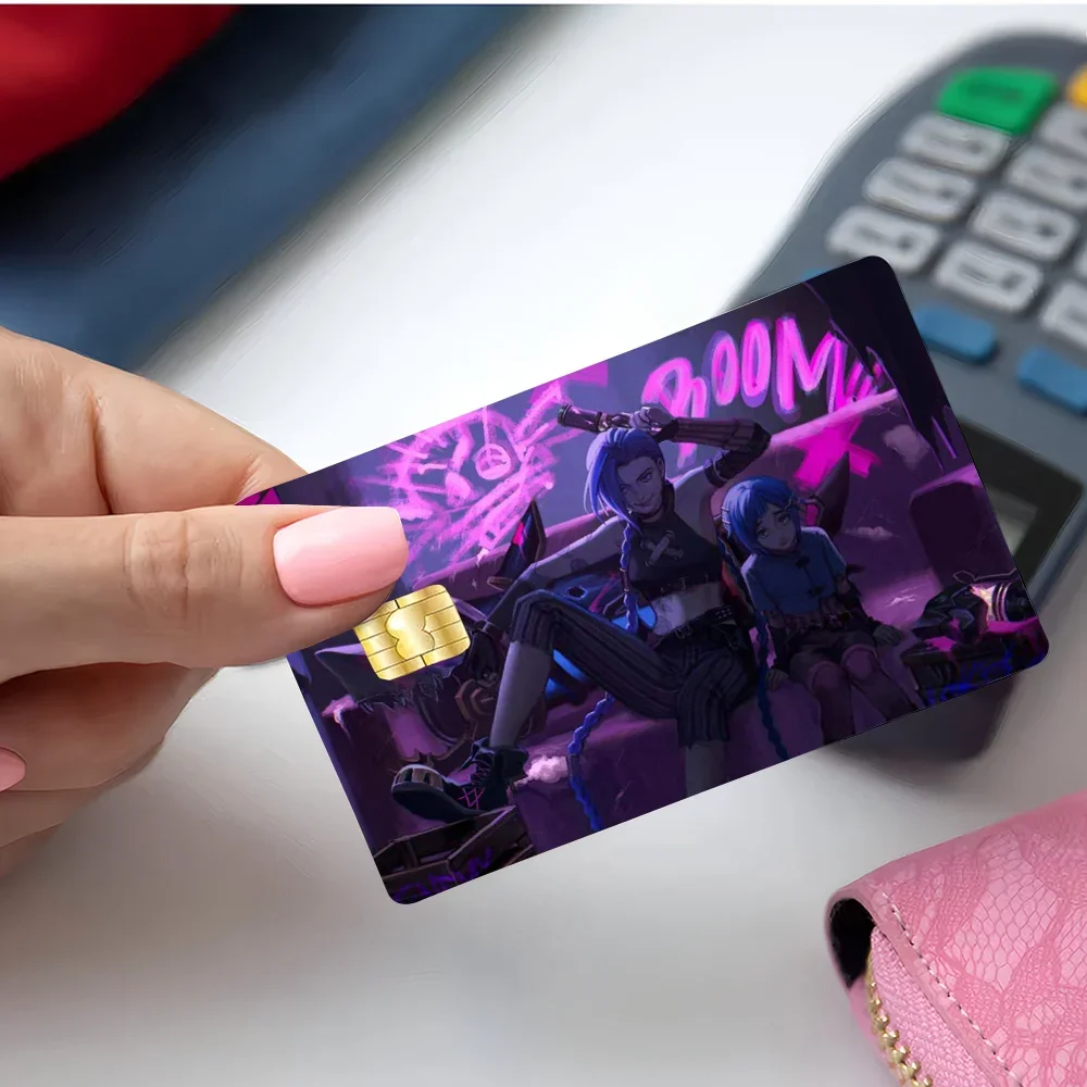 A-Arcane Anime Spend Or Save Funny Shell On Off Ultra Thin No Fade Sticker Skin Cover Film For Debit Credit Card