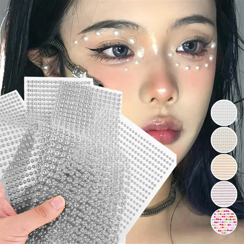 Eye Gems Face Jewels Acrylic Pearl Sticker Decal Party Body Art Decoration  Tool