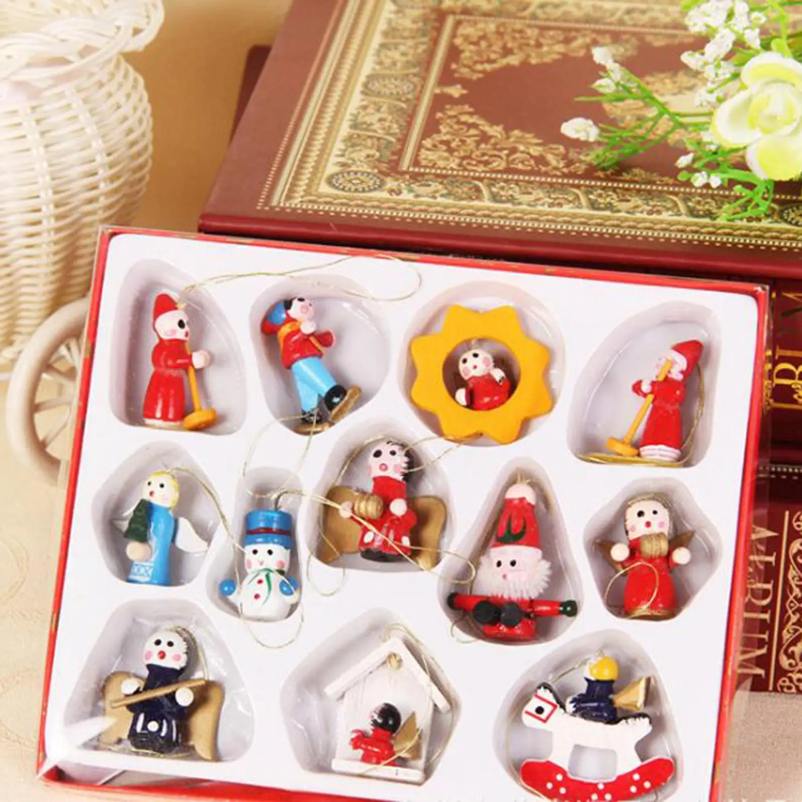 A Christmas Box Christmas Trees Hanging Santa Crafts Ornaments Family Friends Trees Charms Decorations DIY Keychain Pendants