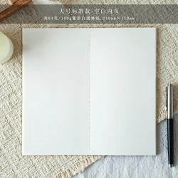 Elegant Vintage - Style Minimalist Notebook with Blank, Grid, and Lined Pages (Large - Blank Pages)