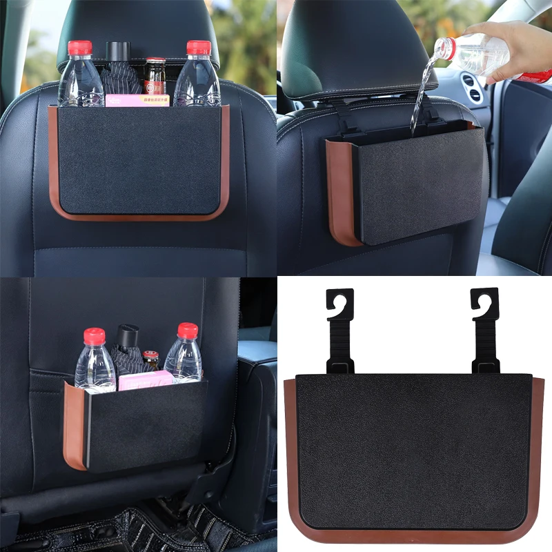 Car Vehicle Garbage Can Foldable Storage Bucket Waterproof Umbrella Water Cup Snack Storage Box Auto Interior Accessories