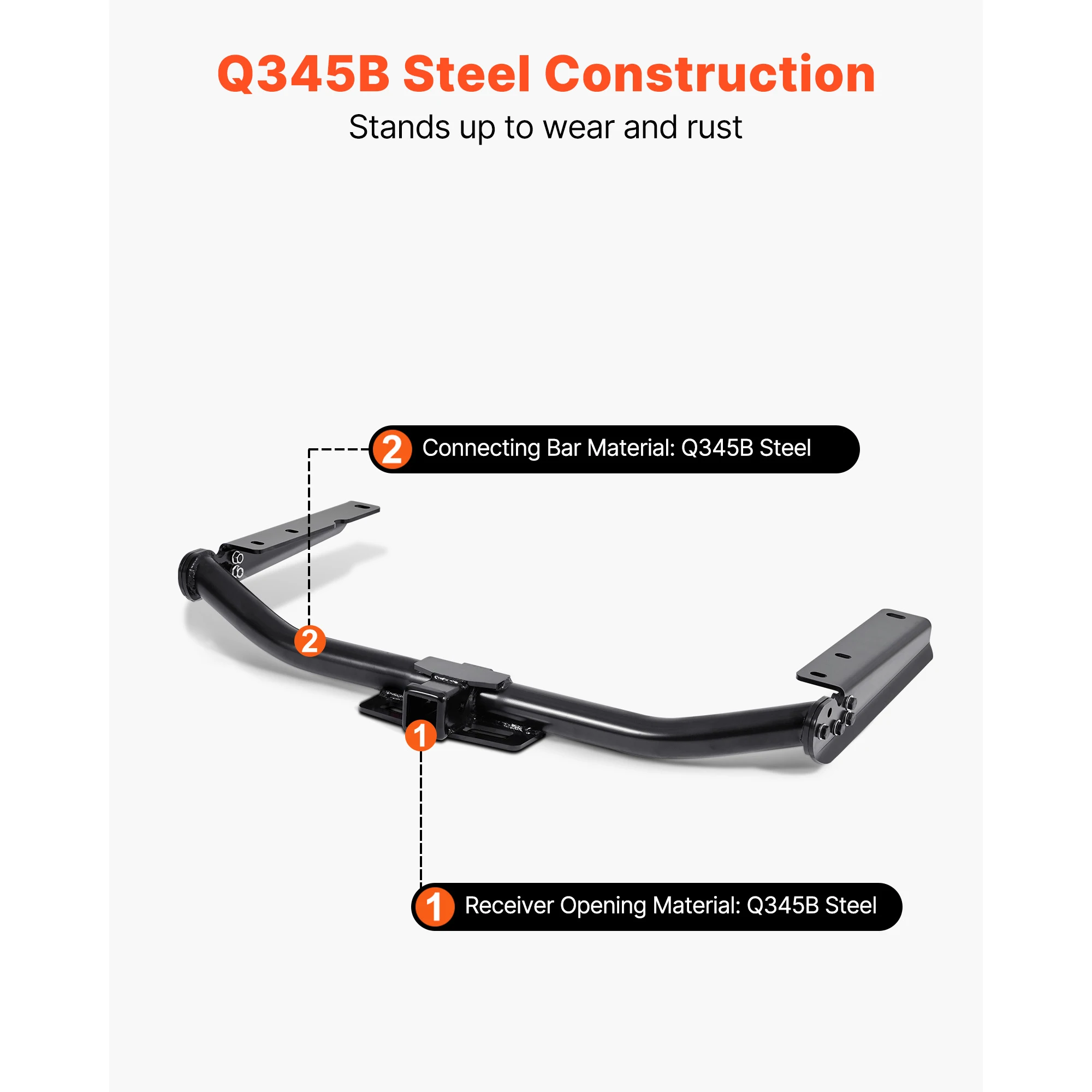 SucceBuy Class 3 Trailer Hitch 2in Receiver Compatible with 2014-2019 Toyota Highlander Multi-Fit Hitch to Receive Cargo Carrier