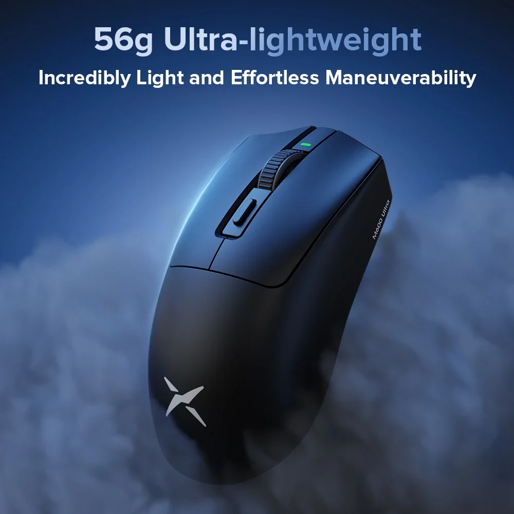 Series Lightpeso Wireless Gaming Mouse 2.4g Conexão de Modo Duplo 26000dpi Macro Ratos Recarregáveis para pc Gamer 52g Delux-m600 - Imagem 3
