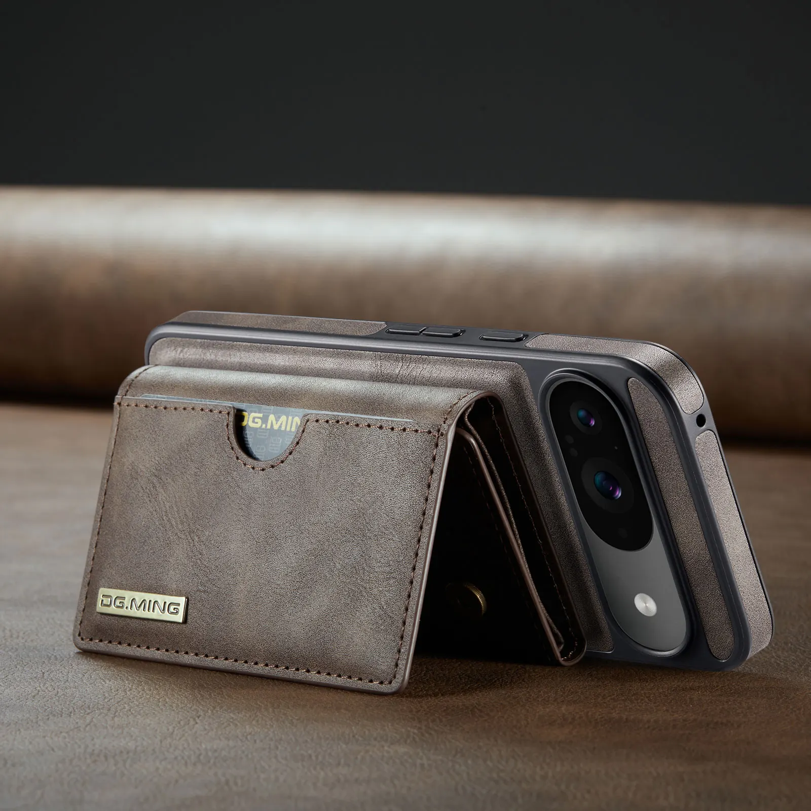 Premium RFID-Blocking Leather Wallet Case - 2-in-1 Detachable Magnetic Cover