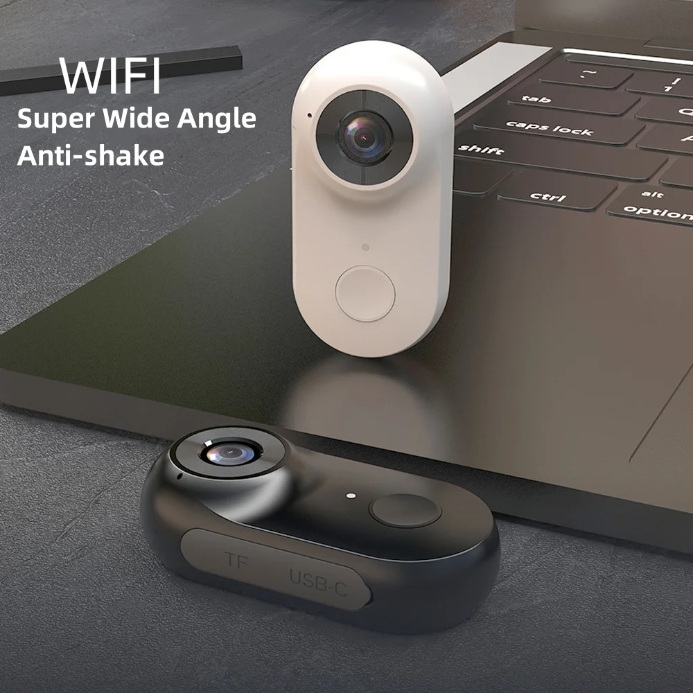 액션 카메라 1080P WiFi 연결 광각 손떨림 방지 자기 분리형 백 클립 야외 스포츠 카메라 16:9 비디오 비율