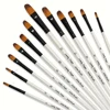 12pcs Artist Paint Brushes Set For Oil Acrylic Flat Tip Kit Paint Brushes For Nylon Paint Brushes Artist Watercolor Painting 1