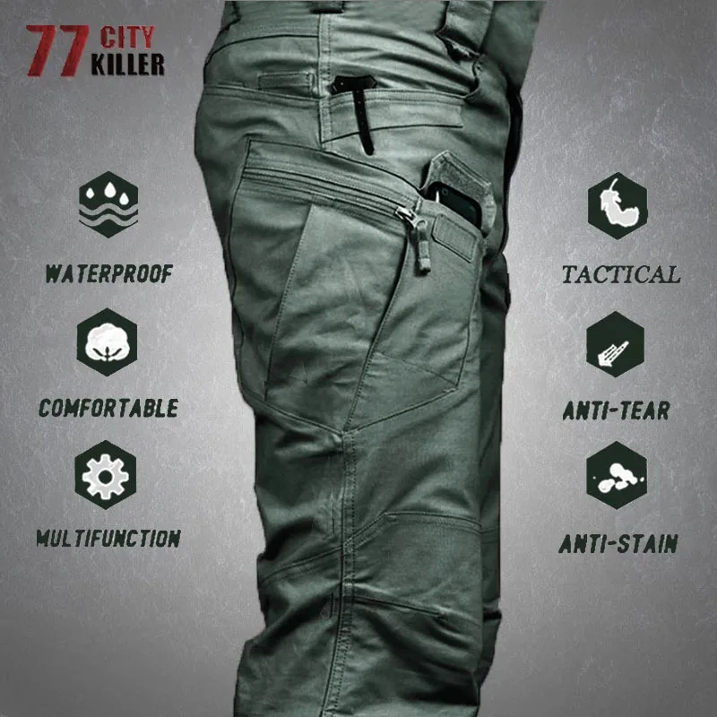 Cargo Pants Men Outdoor Waterproof 