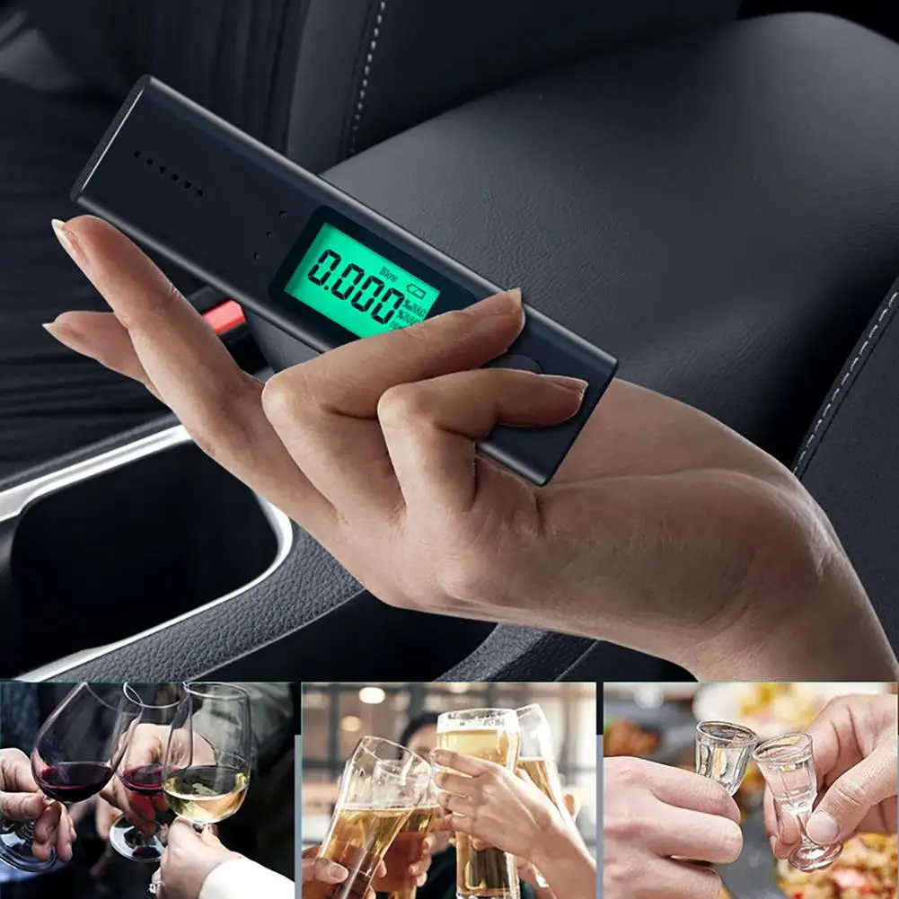 

Breath Detector High-quality Shock-proof Reusable Digital Blowing Alcohol Breath Tester for Home