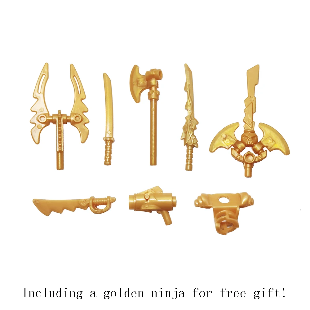 Goldene Waffe Phantom Ninja Figur Zane Lloyd Jay Kai Cole Nya Baustein Golden Ninja Waffen Actionfiguren Ziegel Spielzeug – Detail 2