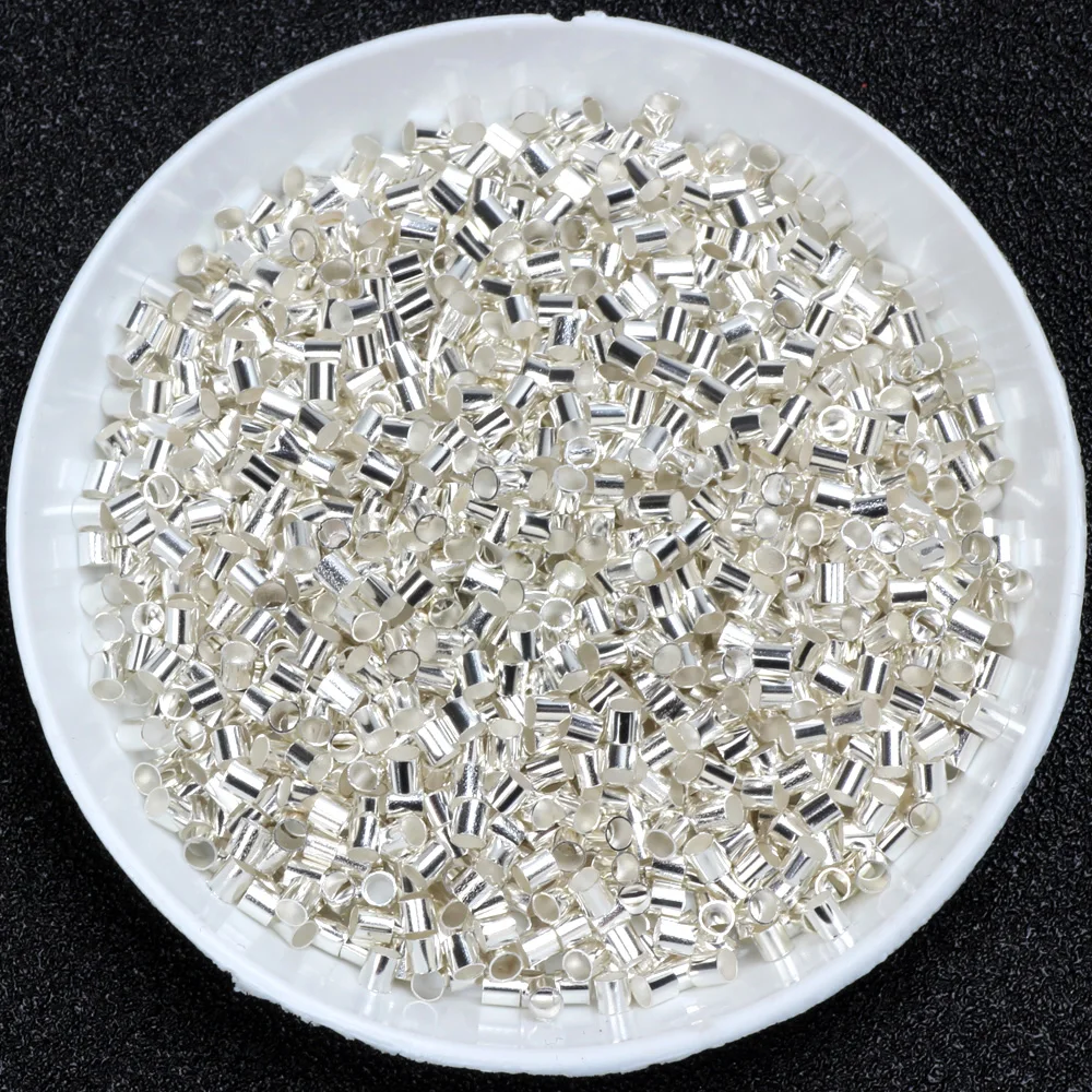 500 Pièces De Perles à Sertir En Tube Pour L'artisanat De Bricolage