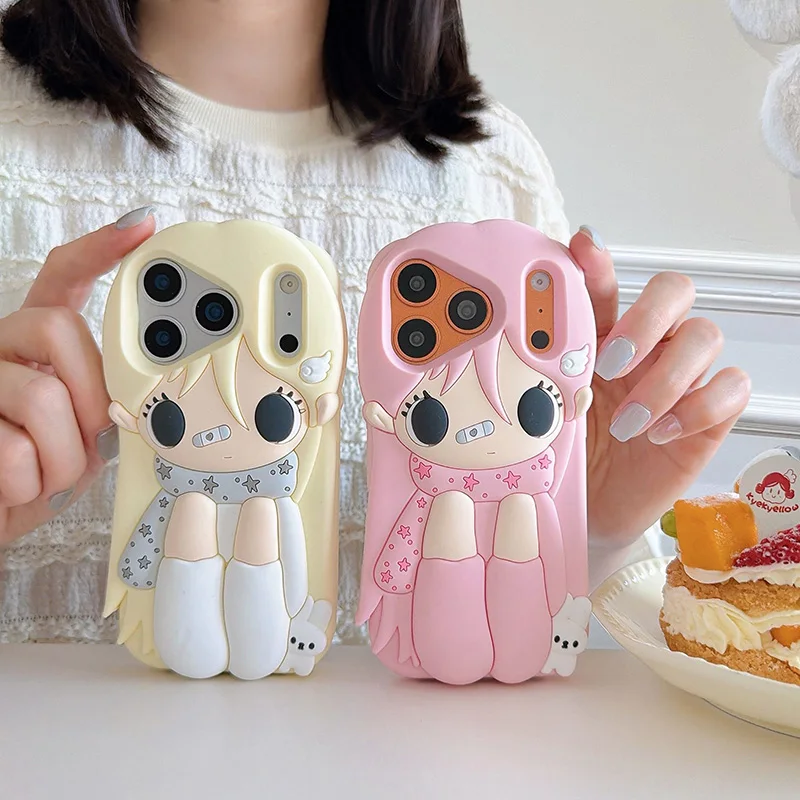 Cute Star Scarf 3D Cartoon Silicone Soft Phone Case