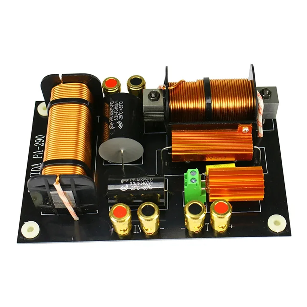 

Tweeter Woofer Speaker Crossover 600W-800W Treble Bass 2 Way Crossover 2000Hz for 12-15 Inch Stage Speakers