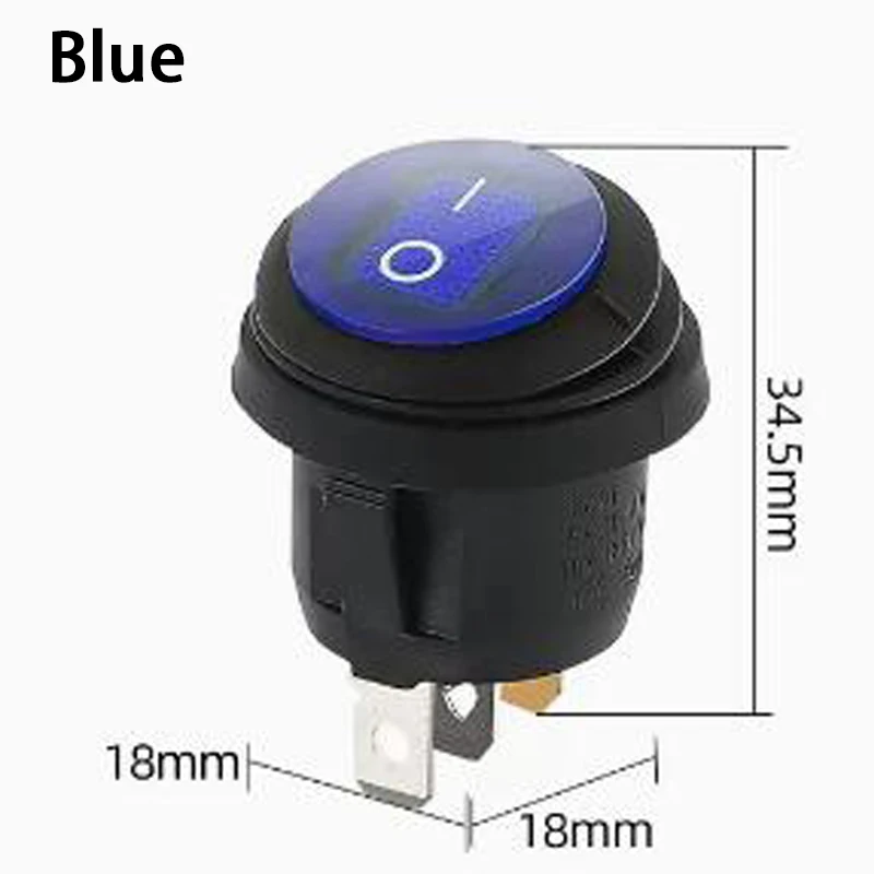 ตัวเลือกสินค้า สวิตช์ไฟ LED กันน้ำ 12V/220V แบบ Rocker Switch