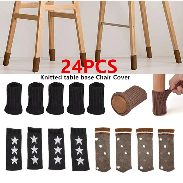 24pcs Calcetines de silla Calcetines De muebles Calcetines Antideslizantes  Silla elástica Pies Pies Cubiertas, Almohadillas de muebles de punto para  muebles Pies Circunferencia de 3 a 5