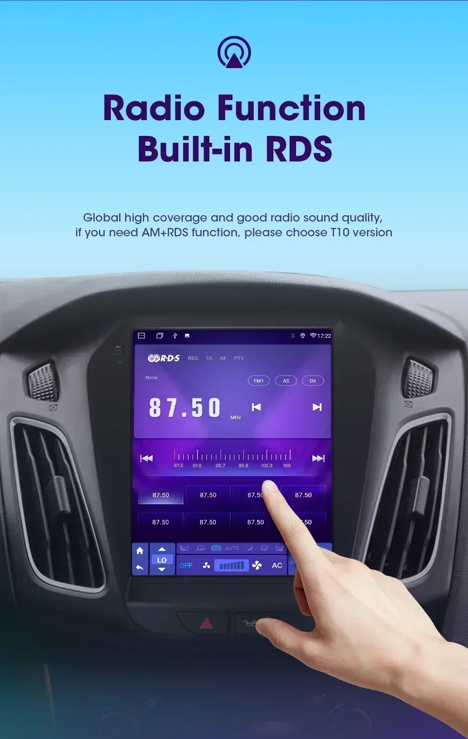 Srnubi 9,7 ''Android Auto Radio Für Ford Focus 3 2011-2019 Navigation Stereo Multimedia Player Carplay Vertikale Bildschirm kopf Einheit – Detail 17