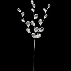 50 - Piece Elegant Crystal Bud Branches for DIY Floral Decorations (White)
