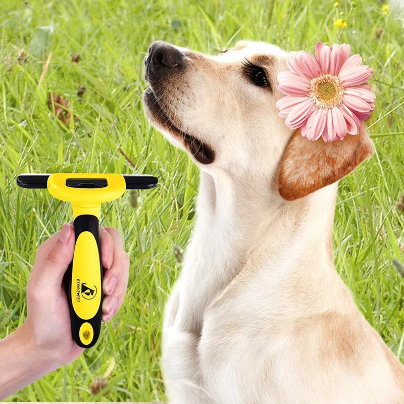 

Portable Pet Hair Removal Comb Stainless Steel Blade Knot Remover Cat Brush Safe Dog Hair Removal Comb Pet Grooming Tools