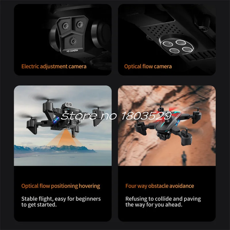 8K 3 카메라 광학 흐름 호버 WIFI FPV RC 드론 Quadcopter 2.4G 스마트 장애물 중력 센서 App 라디오 제어 드론 방지