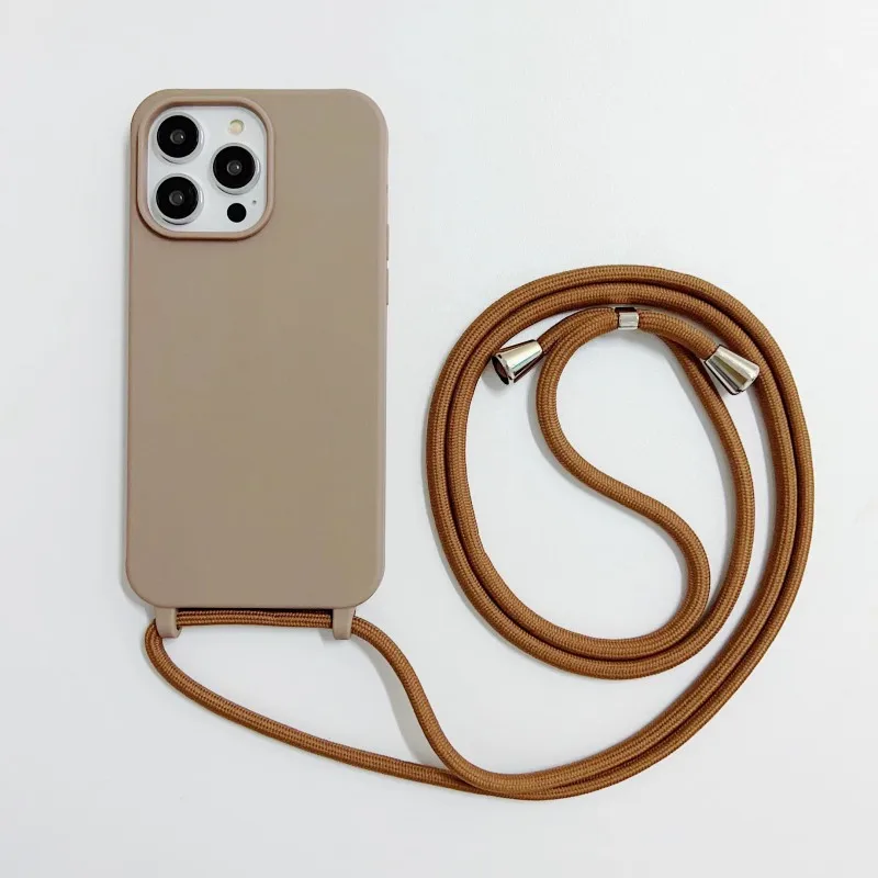 Versatile Crossbody Lanyard Strap Case - Shockproof Soft TPU Silicone Outdoor Cover