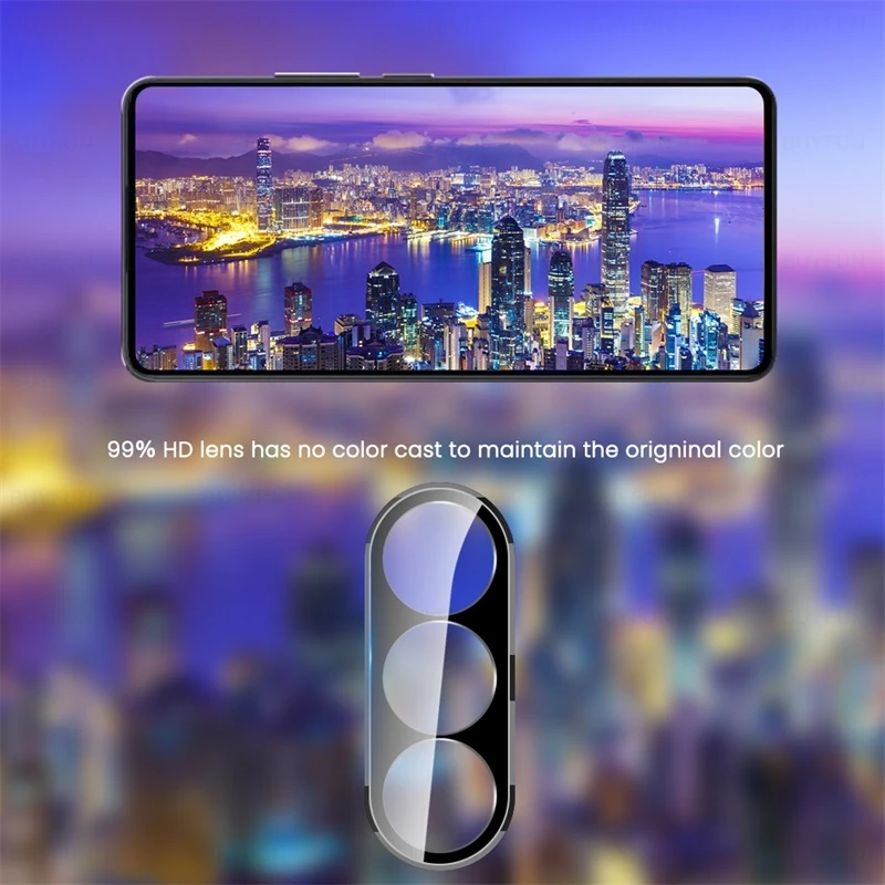 Premium Dual 9H Curved Camera Lens Protectors with 3D Arc Tempered Glass