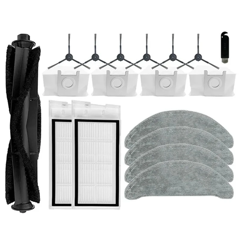 

Пылесборники для робота-пылесоса ROIDMI EVE PLUS, фильтры НЕРА, основная щетка, насадка на швабру, тканевые аксессуары