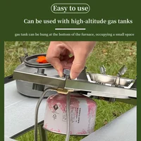 Camping Gas Stove Igt 0.5 Unit Stove 7200W High Power IGT Gas Burner Folding Brazier Grill Stainless Steel Burner Stove Kitchen 2