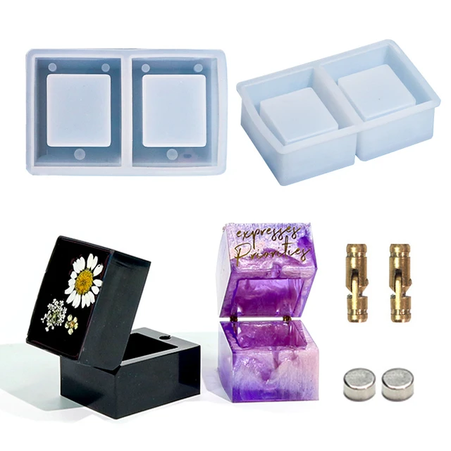 LIEBE ENGEL Ring Box Mold Rings Resin Epoxy Molds Silicone Casting Molds  Tool DIY Jewelry Making