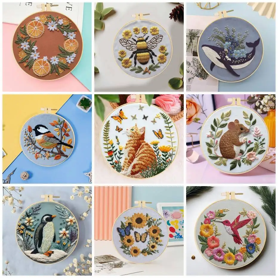 Animal Embroidery Starter Kit 1