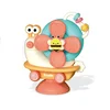 High Chair Toys Baby Rattles Snail Windmill Shape Toddler Bath Toy Rotatable Pullback Car removable Suction Cup Spinner Toys 4