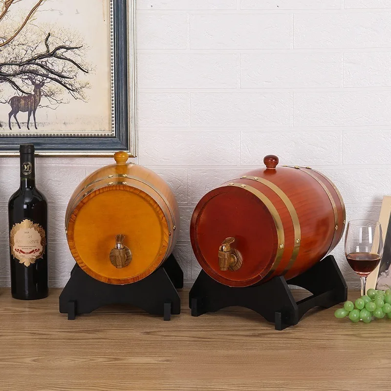 Wooden Wine Barrel Antique Oak Household Red Wine Barrel Inner Tank Draft Beer Storage